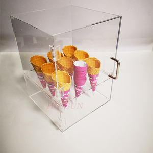 <span class=keywords><strong>Acrylic</strong></span> <span class=keywords><strong>Ice</strong></span> <span class=keywords><strong>Cream</strong></span> <span class=keywords><strong>Cone</strong></span> Display Đứng Chủ Với Cửa - Product Image 5