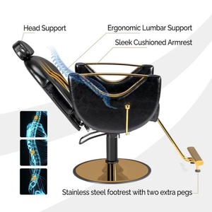 Chaise de salon de coiffure multifonctionnelle de haute qualité à vente chaude, chaise inclinable pour salon de beauté, chaise de coiffure pour barbier - Product Image 4