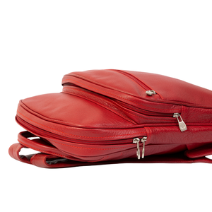 Classic Leather <b>Backpack</b> with multiple pockets for men and women - Product Image 2
