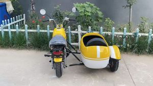 Motocyclette à trois roues rétro de loisirs, Hondaa Mini Monkey Sidecar, jaune et blanc, <span class=keywords><strong>50cc</strong></span>, refroidissement par air, monocylindre - Product Image 4