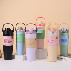 Stainless <b>Steel</b> Insulated Tumbler 304 Large Capacity Leak Proof With Handle Travel Outdoor Water <b>Bottle</b> - Product Image 2