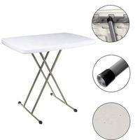 Direktvertrieb Großhandel HDPE Leichtgewichtiger Klappbarer Quadratischer Tisch Modernes Design Stapelbar für Outdoor-Essmöbel