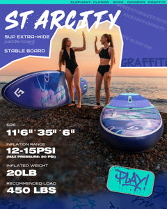 Tabla de <span class=keywords><strong>Paddle</strong></span> <span class=keywords><strong>Surf</strong></span> Inflable de <span class=keywords><strong>11</strong></span> pies y 6 <span class=keywords><strong>pulgadas</strong></span> para Deportes Acuáticos al Aire Libre, Fácil de Transportar, con Superficie Suave, para <span class=keywords><strong>Surf</strong></span> y Juegos Acuáticos - Product Image 3