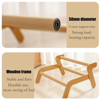 Fauteuil de luxe en bois pour chat et arbre à chat avec griffoir en sisal, lit durable et grand espace pour chats et chiens d'intérieur