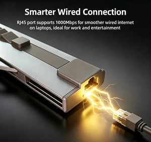 Hub USB C 9 en 1, HDTV, RJ45, LAN Gigabit, Base Portátil para Laptop, Estación de Acoplamiento - Product Image 3