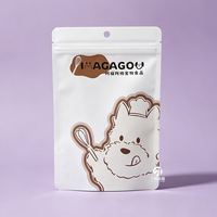 Sacs d'emballage personnalisés pour friandises pour animaux de compagnie, 250g, pochettes verticales avec fenêtre transparente et fermeture éclair refermable pour aliments pour chats et chiens