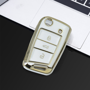 Funda para Llave <span class=keywords><strong>VW</strong></span>, Elegante Funda Negra para Llave Sagitar, Bolsa Protectora de TPU para Llave de Coche, Llavero (Compatible con Golf/Lavida), Resistente a Arañazos - Product Image 3