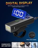 Feux arrière de vélo en aluminium pour l'extérieur, rechargeables par USB, batterie externe, lampe torche LED HID EDC, faisceau réglable, étanche IP65