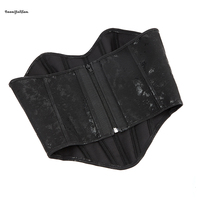 Haut court en forme de cœur de 30 cm de hauteur, en Spandex/Polyester, corset sans bretelles en dentelle pour femme, maintien ferme, grande taille, noir, fermeture éclair au dos