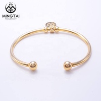 Bracelet à breloques réglable pour femme Nouveau produit-Bijoux à la mode en argent et or avec couches de diamants