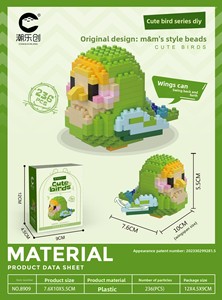 ChaoLeChuang Bonito Pássaro Estatueta Animal Dos Desenhos Animados Little Bird Modelo Brinquedo Educacional Building Blocks Plastic Atacado Gift Opção - Product Image 6