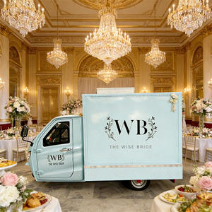 Chariot à boissons multifonction à 3 roues pour la bière, le café, les jus et les cocktails, parfait pour la restauration, les mariages et les vendeurs de rue - Product Image 3