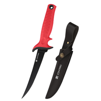Couteau à fileter ultra-affûté DXTOOLS PK-1094, 7 pouces/9 pouces, manche antidérapant, lame en acier inoxydable, étui synthétique, pêche