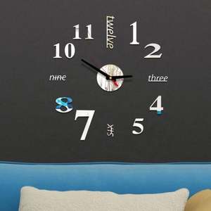 Digital <b>3D</b> Acrylic <b>Wall</b> <b>Clock</b> with Hangzhou Movement 40cm Size - Product Image 2