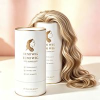 Tubes d'expédition de luxe biodégradables personnalisables et récupérables pour perruques, tubes en papier, boîtes cylindriques en papier, emballages pour salons de coiffure, vente en gros