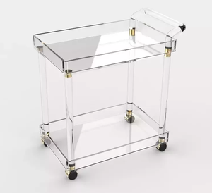 Carrito de servicio acrílico transparente personalizado, carrito de lujo para casa, Hotel, restaurante, acrílico y Lucite - Product Image 3