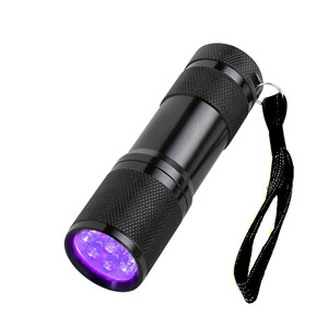 Linterna UV MINI al por Mayor, 9 LED, Linterna de Luz Ultravioleta de 395NM con Batería AAA - Product Image 1