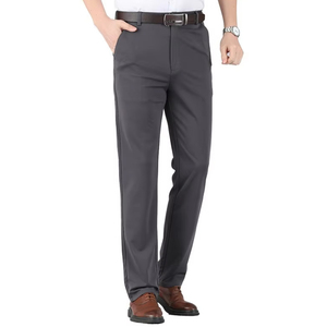 Vente en gros de pantalons et pantalons pour hommes décontractés <span class=keywords><strong>Slim</strong></span> Fit <span class=keywords><strong>pantalon</strong></span> droit élastique d'affaires <span class=keywords><strong>pantalon</strong></span> <span class=keywords><strong>chino</strong></span> en polyester - Product Image 1