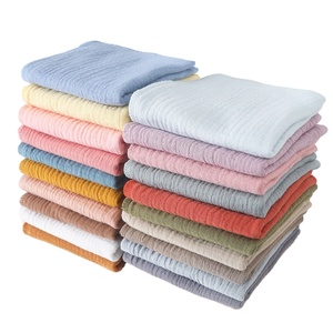 Serviette de bébé multi-usage en coton mousseline épaisse, imprimée en couleur unie, écologique, pour usage domestique - Product Image 3