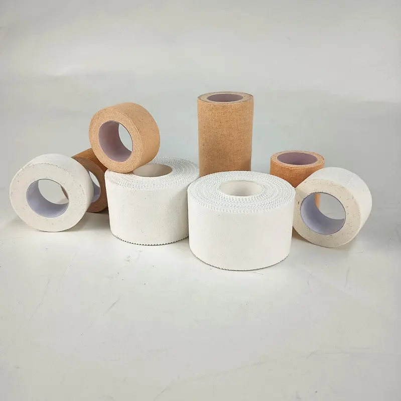 Easy to Tear Wholesale white cotton tape zinc oxide adhesive paste breathable cotton pressure sensitive tape