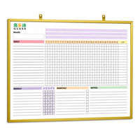 Tableau blanc magnétique personnalisé OEM pour bureau, planificateur mensuel, cadre en aluminium 45x60/60x90/90x120, tableau mural pour agenda de réunions