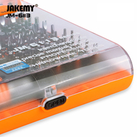 Kit d'outils de réparation informatique JAKEMY JM-6113 à commande manuelle en acier au chrome-vanadium certifié CE, avec mallette pour l'électronique domestique