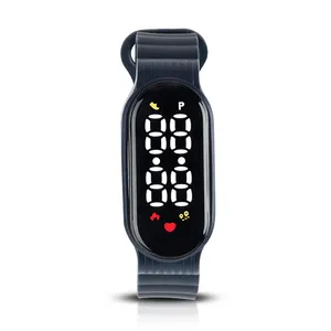 Meilleures ventes, montre de sport de marque personnalisée, montre podomètre, bracelet fitness avec LED