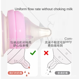 Patrón de dibujos animados Silicona Boca ancha Anti-Flatulencia <span class=keywords><strong>Leche</strong></span> materna Botella de PP <span class=keywords><strong>para</strong></span> recién nacidos Suministro a granel del fabricante libre de BPA - Product Image 4