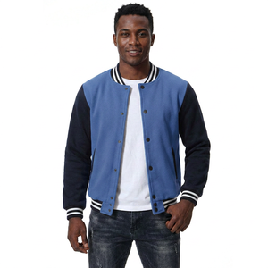 Wholesale 2025 New Custom Men's <b>Varsity</b> <b>Jacket</b> K-VJ-179 Letterman Leather Sleeves Stand Wool College Winter Fashion Embroidery - Product Image 4