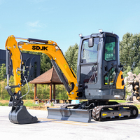 Livraison Gratuite Micro-Excavatrice Compacte Mini-Excavatrice 3,5 Tonnes 2 Tonnes 1 Tonne avec Accessoires pour Ferme et Maison