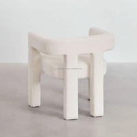 Fauteuil boucle blanc minimaliste contemporain chaise longue contemporaine pour salon hall d'hôtel bureau à domicile meubles de maison