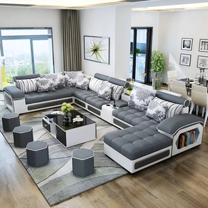 Ensemble de meubles de salon modernes en tissu, 3 à 7 places - Product Image 3