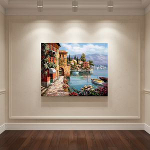 Kit Pittura a <span class=keywords><strong>Numeri</strong></span> Fai-da-Te per Adulti, Decorazione Casa, 24 Colori Acrilici, Arte Murale Paesaggistica 40x50cm, Nuovo Stile Classico/Post-moderno - Product Image 6