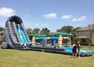 زحليقة مائية قابلة للنفخ تجارية بطول 22 قدمًا مع مسبح ومسارين للتأجير في الحفلات - Product Image 6