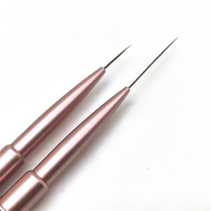 Nouveau 2025 Pinceau à Lignes Gel pour Ongles Marque Privée, Ultra Fin, Brosses de Peinture Liner, Kit de Pinceaux Nail Art Double Tête 15mm 25mm avec Capuchon - Product Image 3