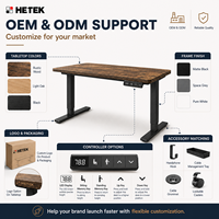 Bureau debout ergonomique moderne en métal et bois, durable, avec hauteur réglable et 2 préréglages de mémoire, idéal pour l'école et l'hôpital