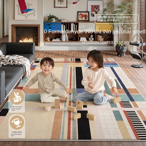 Tappeto per Soggiorno, Camera da Letto, Studio, Nuovo Stile Bauhaus, Senza Manutenzione, Impermeabile, Antiscivolo, in Poliestere, Isolamento Acustico - Product Image 2