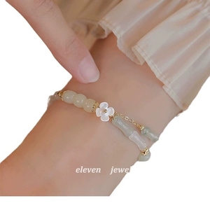 Braccialetto di bambù in stile cinese <span class=keywords><strong>per</strong></span> un migliore amico femminile <span class=keywords><strong>bracciale</strong></span> con perline di pietra BQ-00034 - Product Image 2