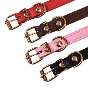 ปลอกคอสุนัขหนัง PU พร้อมเคลือบโลหะมุก ขนาดกลาง สำหรับแมวและสุนัข - Product Image 3