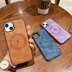 ใช้งานร่วมกับ 14 15 16 <span class=keywords><strong>Pro</strong></span> <span class=keywords><strong>Max</strong></span> เคสป้องกันแบบแม่เหล็ก TPU ลายหนังพร้อมดีไซน์ลาย - Product Image 4
