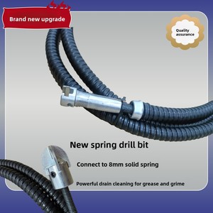 Déboucheur électrique à chaîne solide avec ressort pour déboucher les obstructions d'huile et de graisse dans les tuyaux - Product Image 3