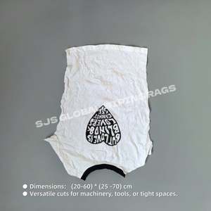 Trapos de limpieza blancos de algodón de alta calidad IMPA 232906, ideales para grasa, aceite y suciedad, trapos de limpieza de punto blanco. - Product Image 3