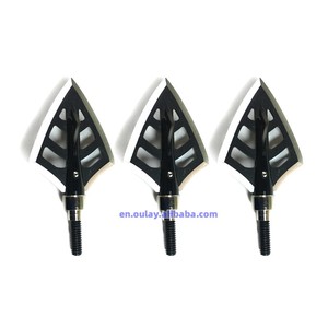 Puntas de Caza Black/Red <span class=keywords><strong>Devil</strong></span> de Dos Cuchillas para Arco y Flecha, sin Dientes - Product Image 3