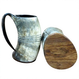 Natural Horn Classic <b>Large</b> Capacity Eco-Friendly Handmade Rustic Drinking <b>Mug</b> with Handle for Beer - Product Image 6