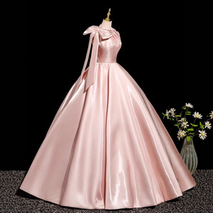 Nouvelle <span class=keywords><strong>Robe</strong></span> de Soirée de Mariage en Satin <span class=keywords><strong>Rose</strong></span> 2026, <span class=keywords><strong>Robe</strong></span> de Cérémonie <span class=keywords><strong>Adulte</strong></span> Élégante et Amincissante pour Banquet, avec Grand Pendentif - Product Image 4