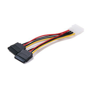 Fabrik preis Auf Lager 1x4 Pin IDE Molex zu <span class=keywords><strong>2</strong></span> x SATA Kabel verlängerung Splitter Kabel Hohe Qualität - Product Image 3