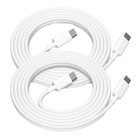 1M 3A Hızlı Şarj TPE Kılıflı Veri Kablosu Beyaz Tip-C - USB-C Saf Bakır İletkenli Bilgisayar, Kulaklık, Tarayıcı ve Kamera Kullanımı için