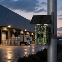Caméra de surveillance résistante à l'eau, camouflage, alimentée par énergie solaire, 4G sans fil, capteur de mouvement PIR, vision nocturne infrarouge, audio bidirectionnel, pour la faune