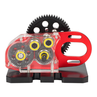 Kit de boîte de vitesses Overdrive à faible transmission en acrylique transparent pour modèles RC 1/10, compatible avec les châssis SCX10, Capra Element, Gspeed, LCG