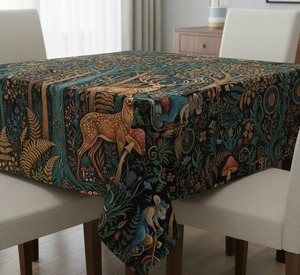 Tissu d'ameublement imprimé forêt et boiseries, vendu au mètre, pour canapés, fauteuils, rideaux de fenêtre, housses de coussin, velours hollandais - Product Image 3